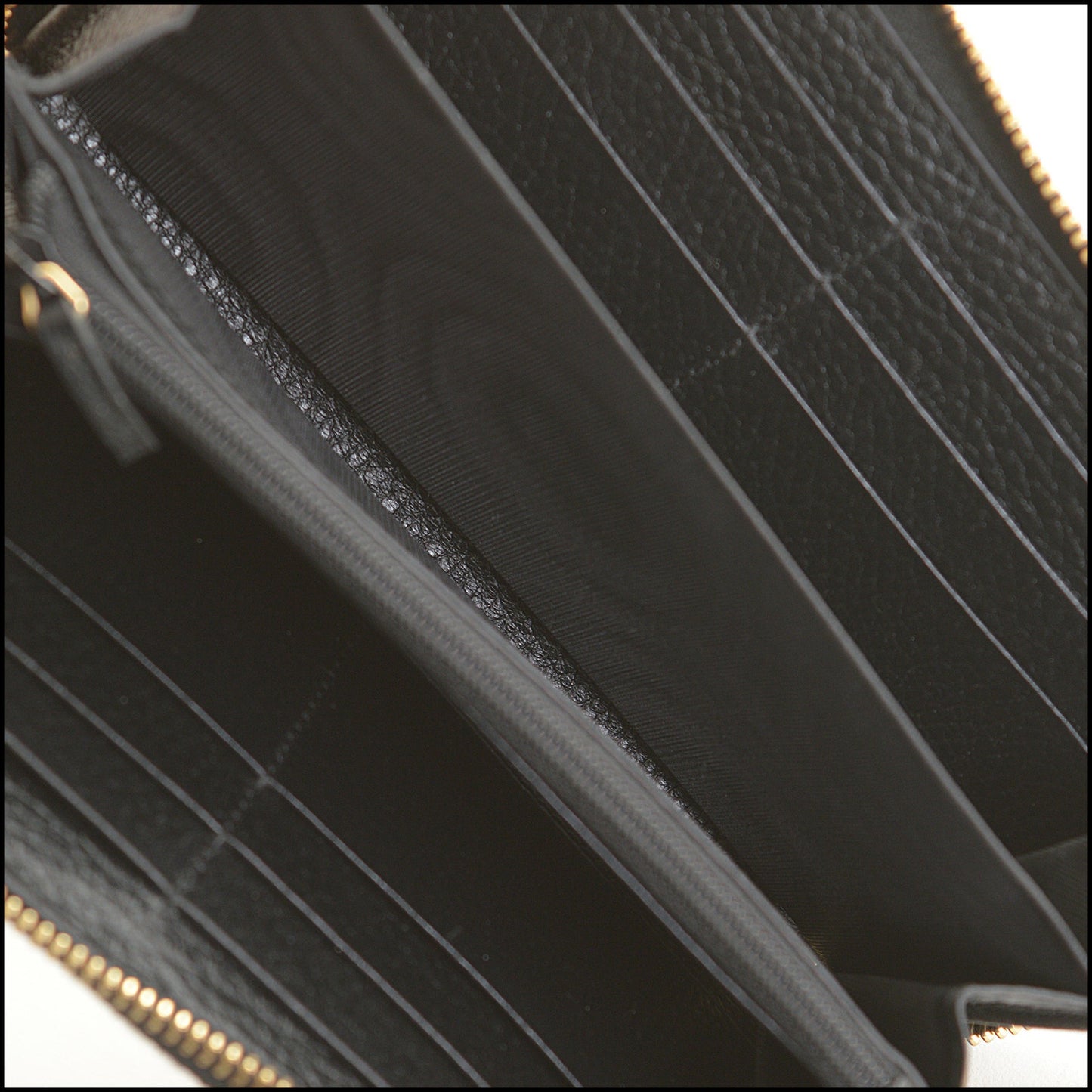 RDC15003 GUCCI Black Leather GG Marmont Zip Around Wallet