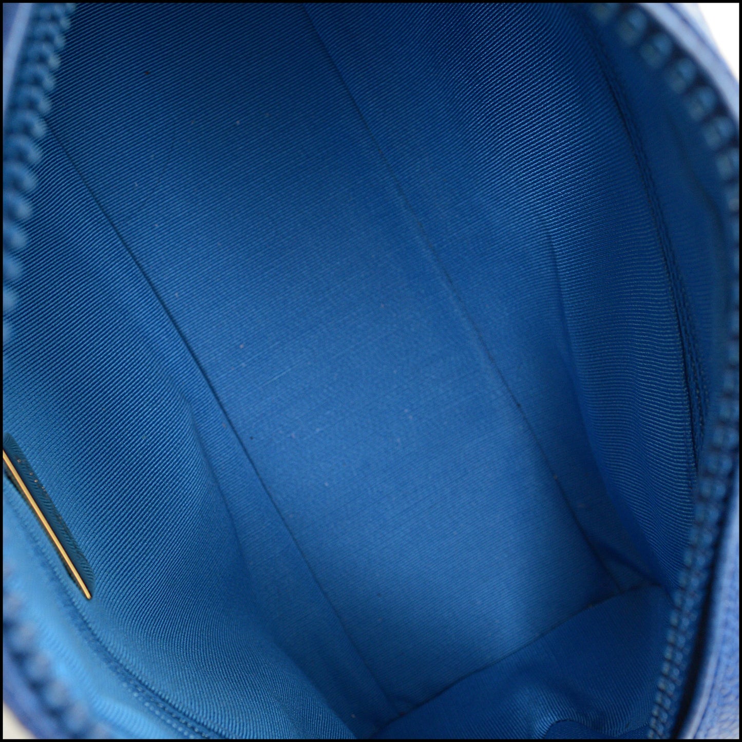 RDC14691 JUDITH LEIBER Blue Caviar Leather Mini Bowler Bag