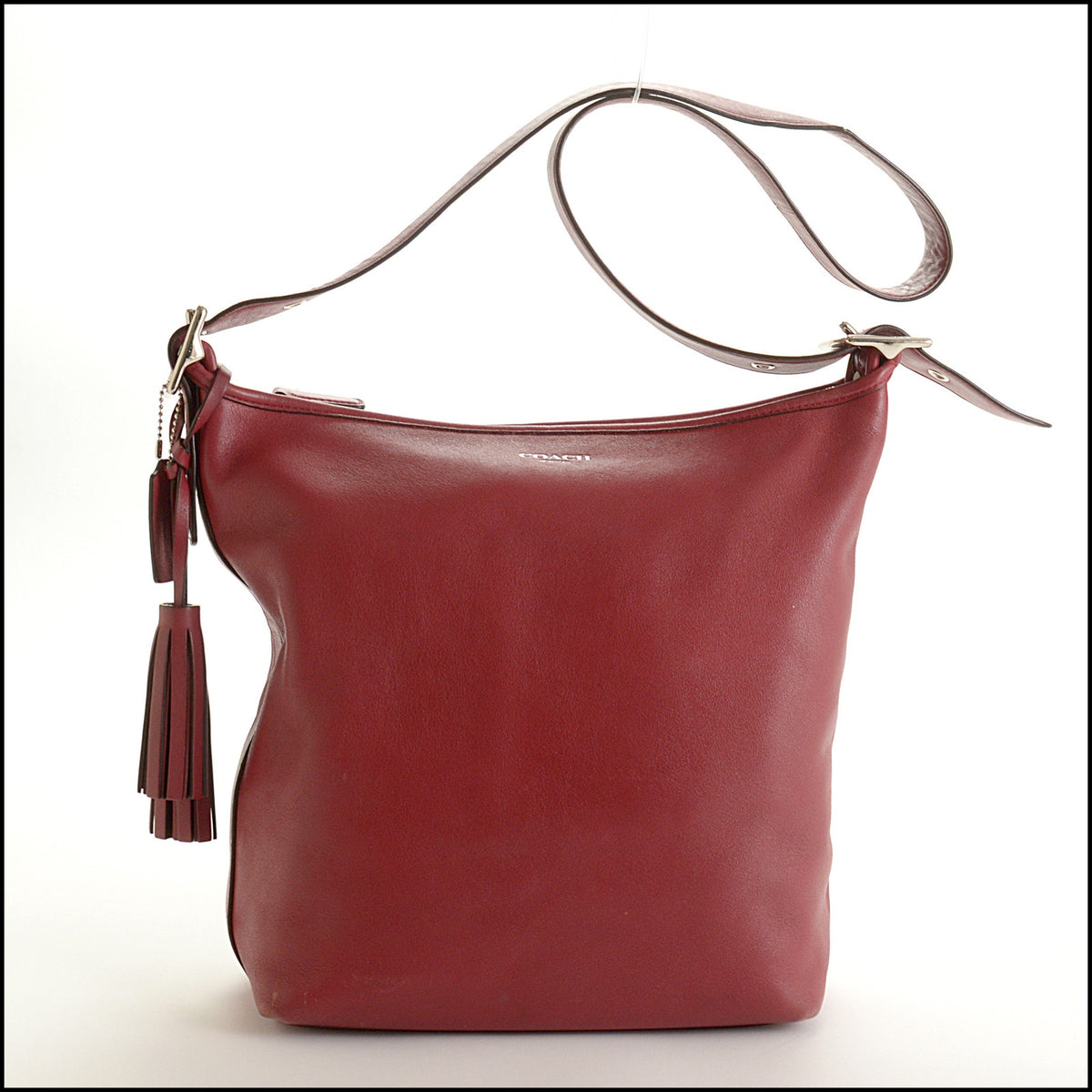 RDC15626 COACH Red Leather Legacy Duffle Shoulder Bag