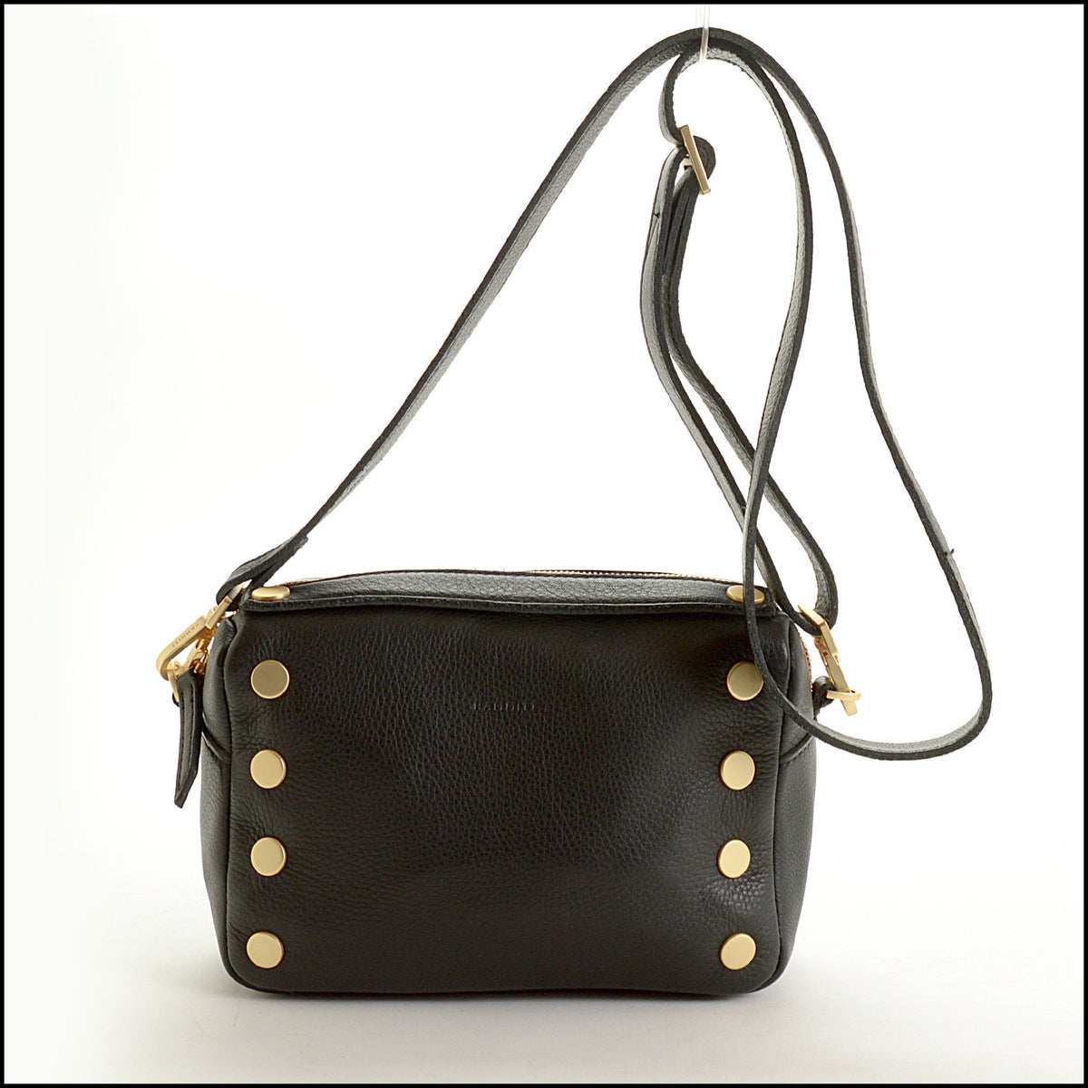 RDC15714 HAMMITT Black Leather Evan Crossbody Bag