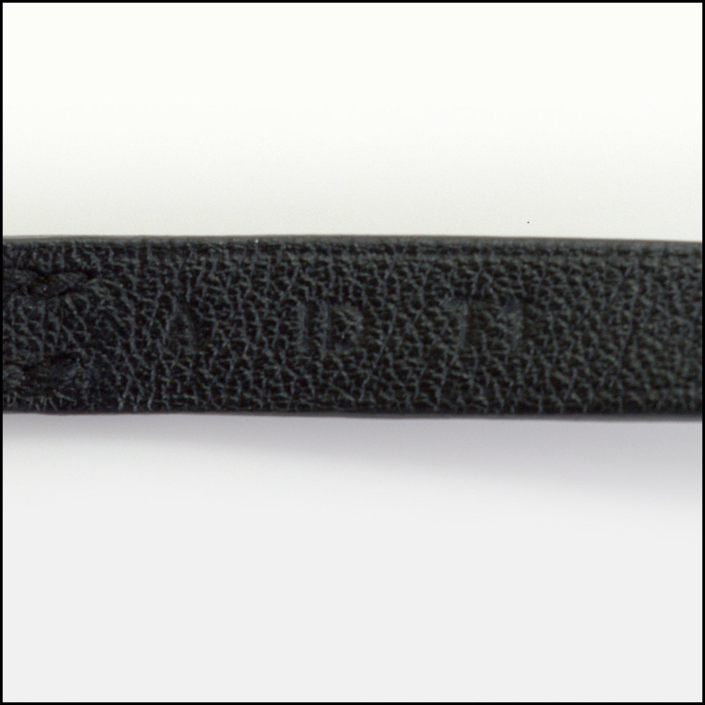 RDC14856 HERMES Black Leather Double Tour Etrier Bracelet