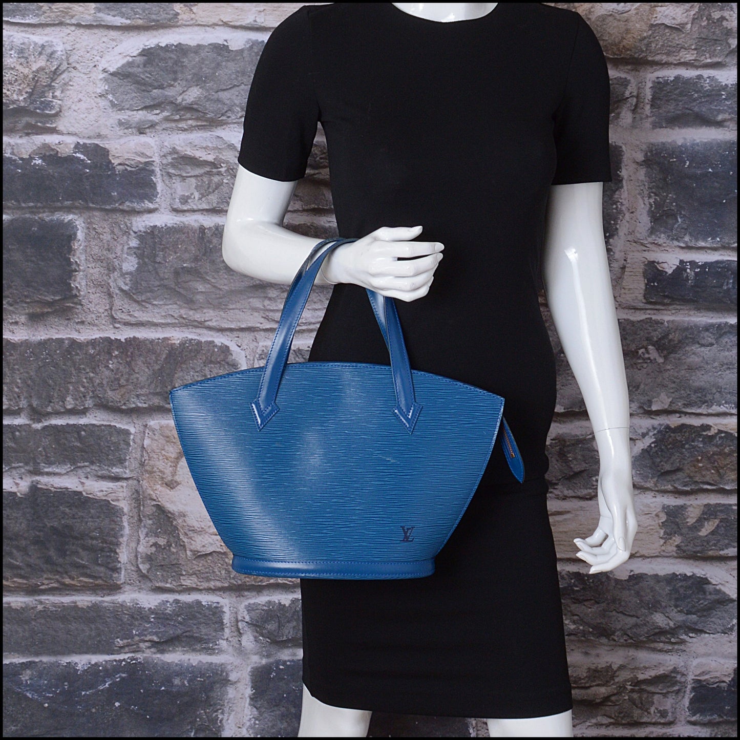 RDC14875 LOUIS VUITTON '94 Blue Epi Saint Jacques PM Tote Bag