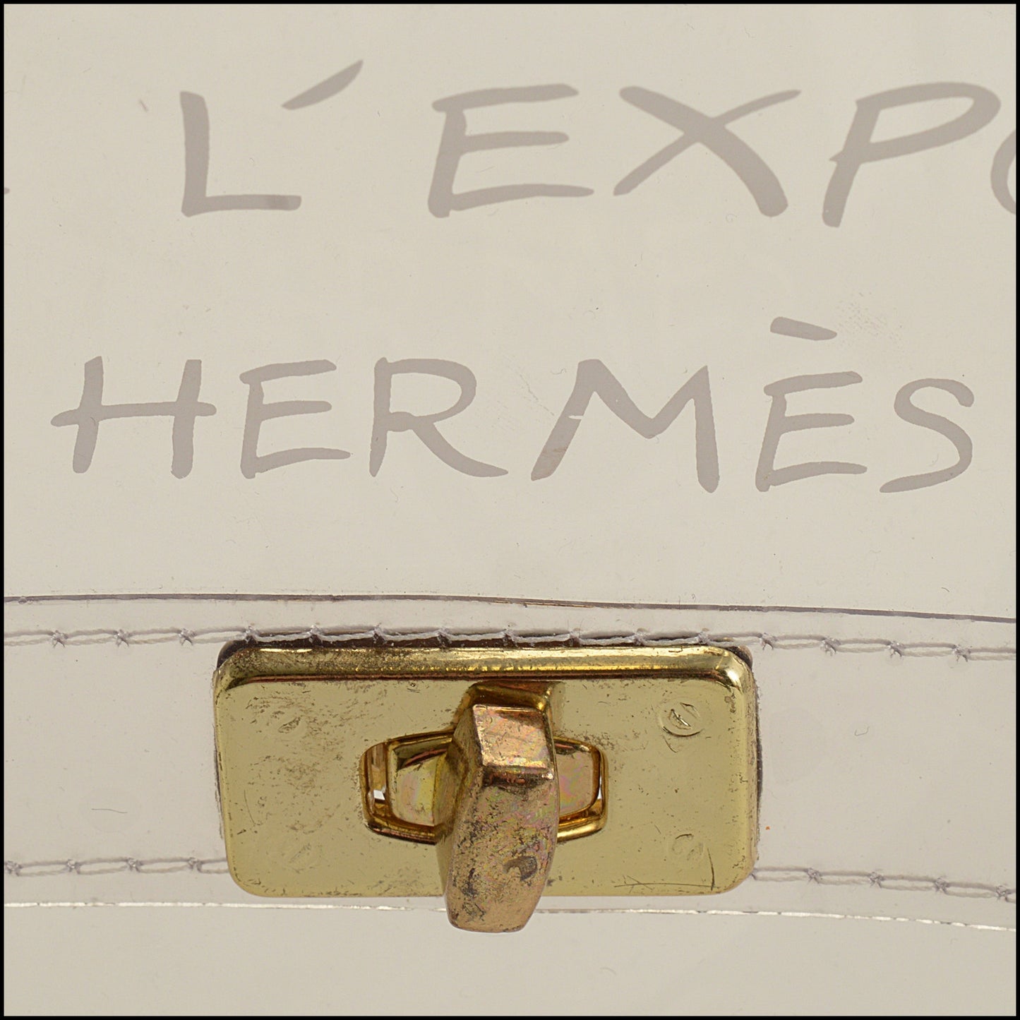 RDC15374 HERMES '97 Clear Vinyl "Souvenir de l'Exposition" Kelly Bag