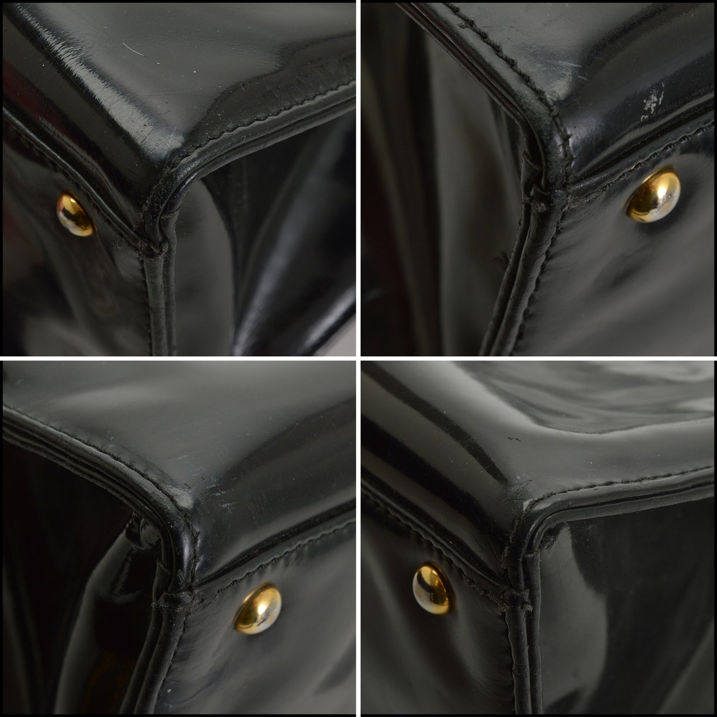 RDC15132 CHANEL '97-99 Black Patent Leather Tote Bag