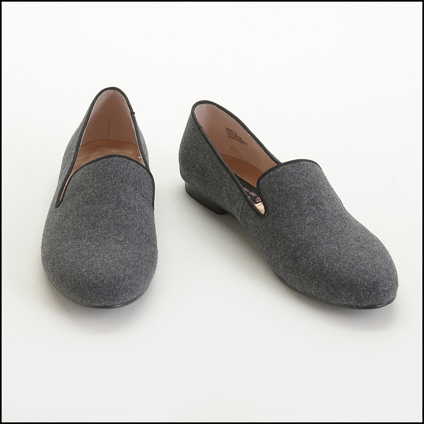 RDC14957 STEVEN BY STEVE MADDEN Dark Grey Textile Loafers Size 8.5