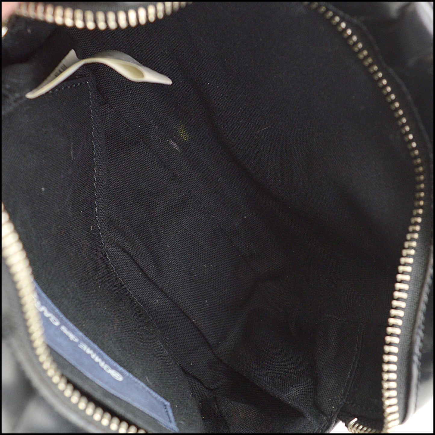 RDC14319 Authentic COMME DE GARCONS Black Leather Handbag