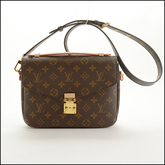 RDC15408 LOUIS VUITTON '22 Brown LV Monogram Canvas Pochette Metis Bag