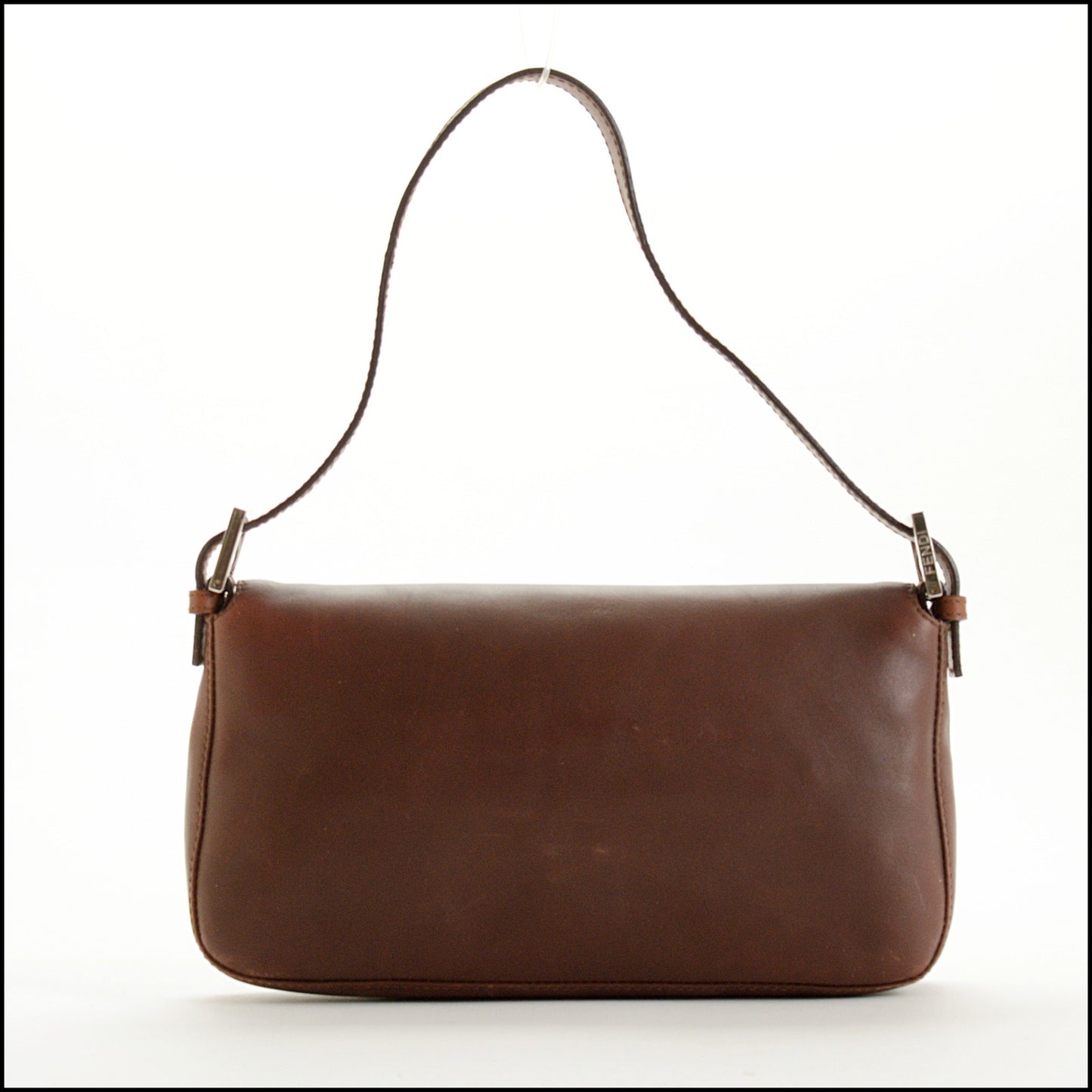 RDC15510 FENDI Vintage Brown Leather Baguette Bag
