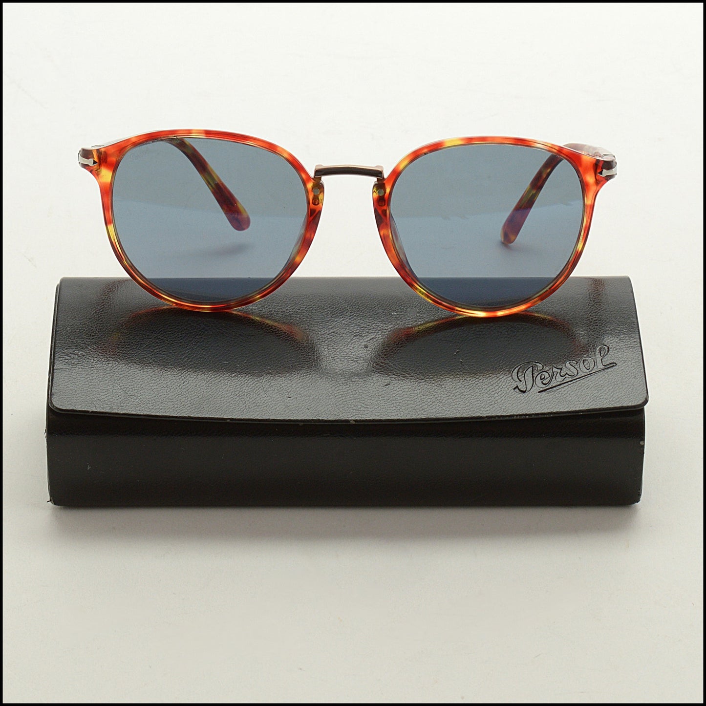 RDC14991 PERSOL Red/Yellow Tortoise Shell Acetate Sunglasses