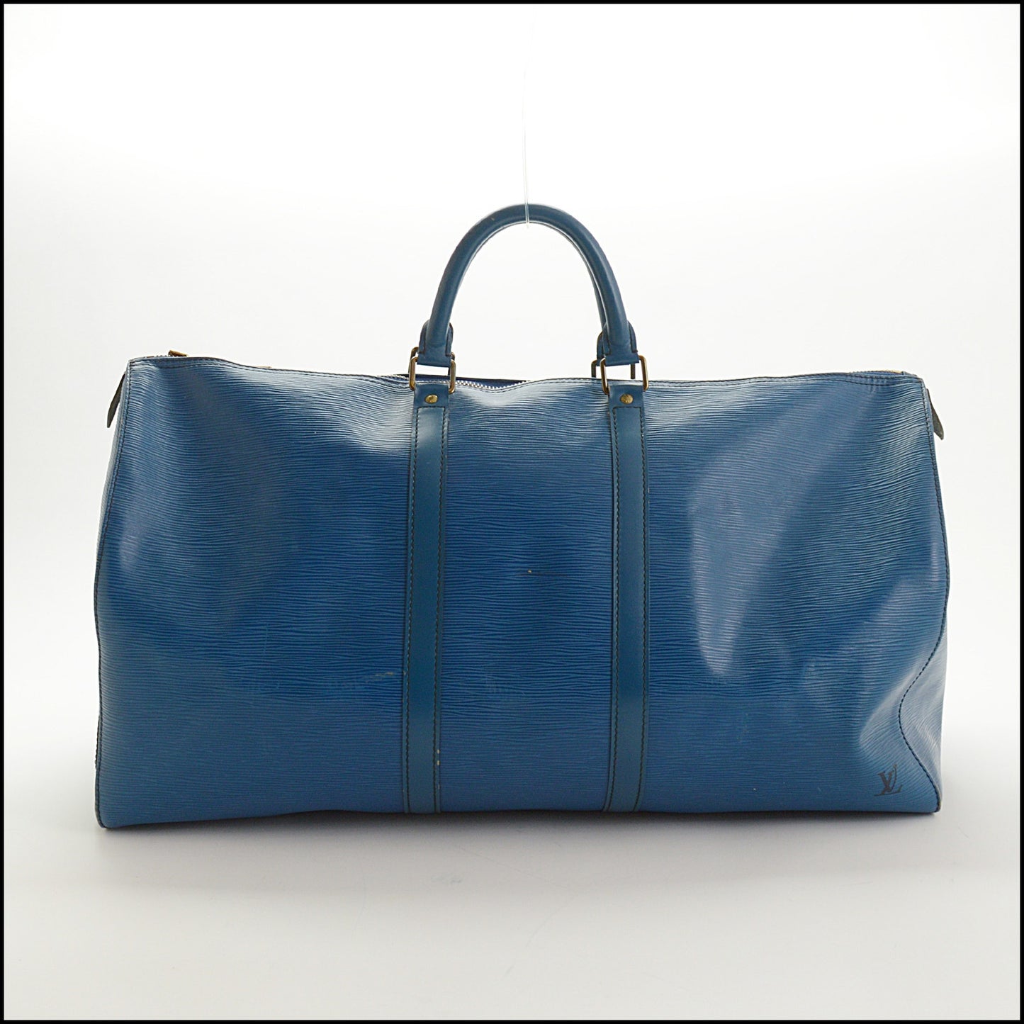 RDC15023 LOUIS VUITTON '90 Blue Epi Leather Keepall 55 Travel Bag