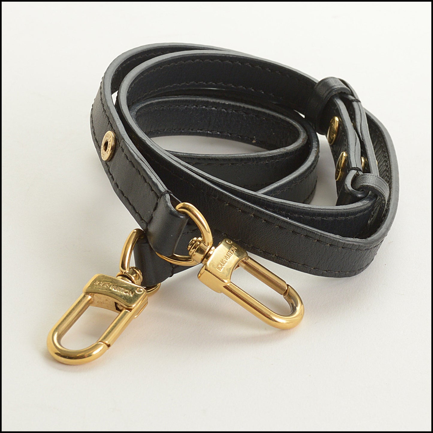 RDC15447 LOUIS VUITTON Black Leather Shoulder Strap from Neo Noe