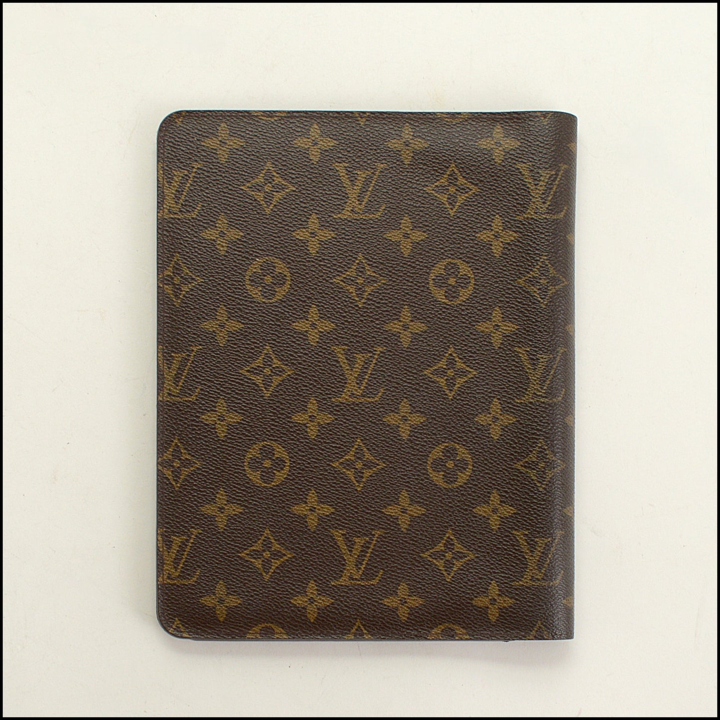 RDC15355 LOUIS VUITTON '06 Brown LV Monogram Desk Agenda Cover MM
