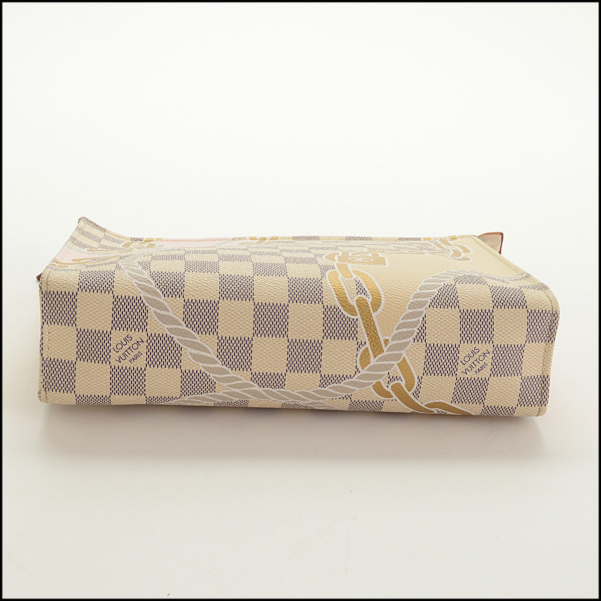 RDC15646 LOUIS VUITTON Damier Azur Nautical Toiletry Pouch On Chain