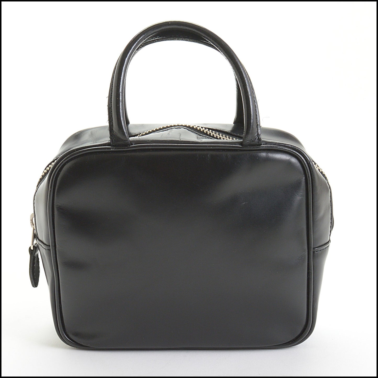 RDC14319 Authentic COMME DE GARCONS Black Leather Handbag
