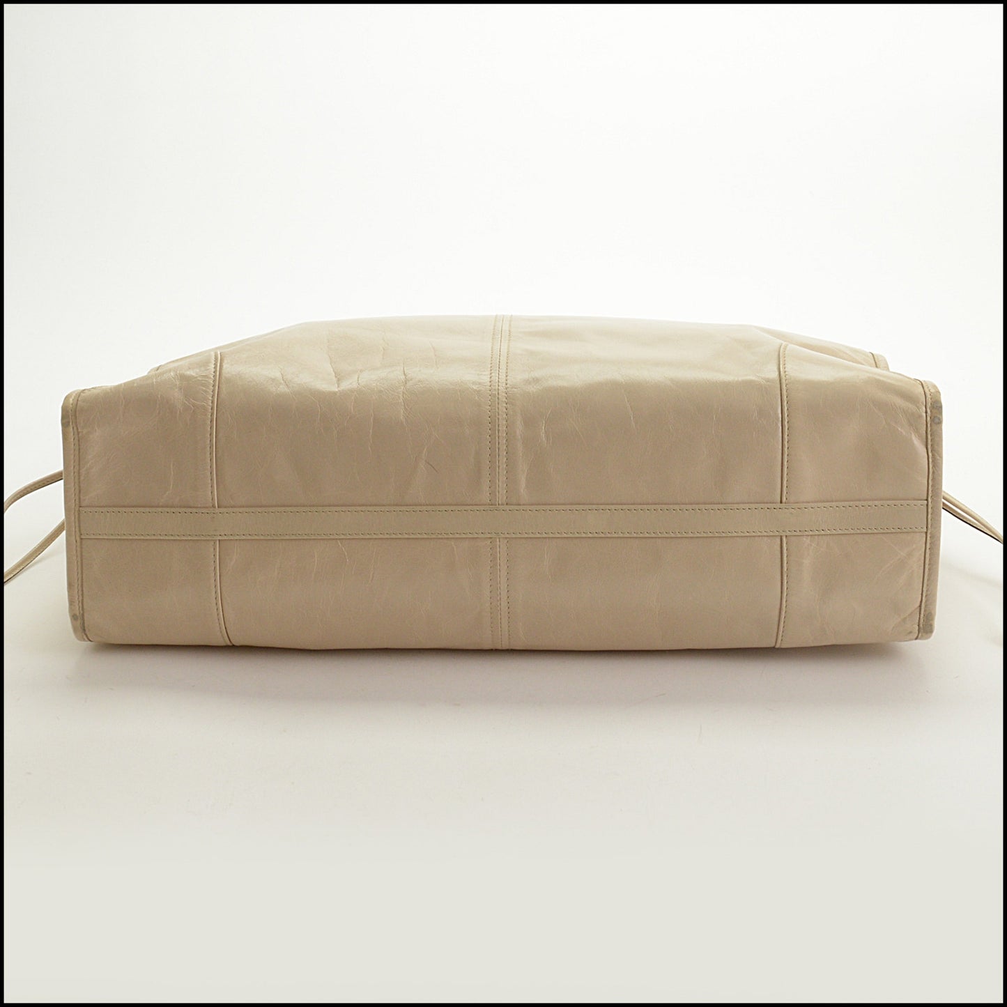 RDC15302 PRADA Travertine Leather Large Bonnie Bag