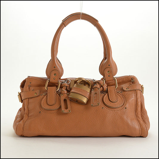 RDC15594 CHLOE '06 Tan Leather Paddington Satchel Bag