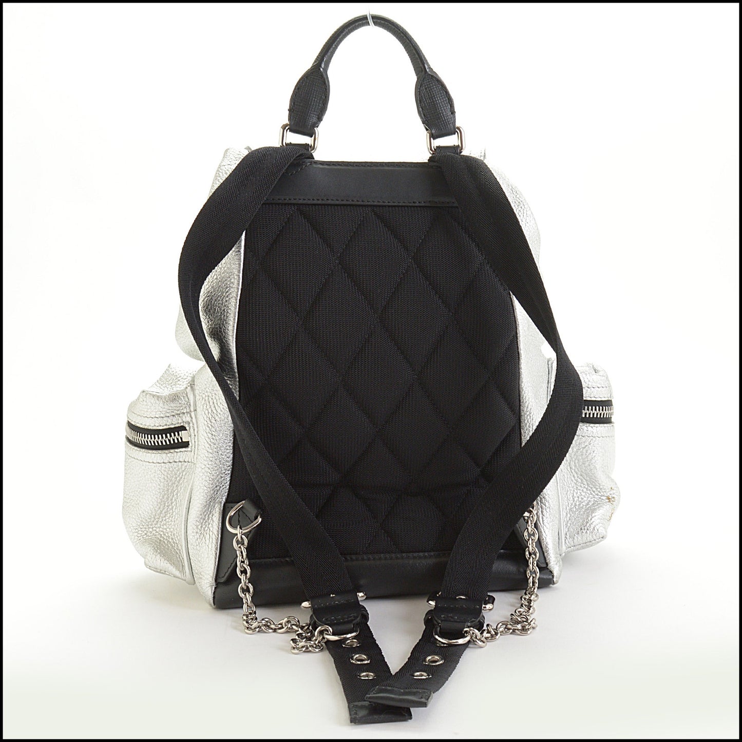 RDC14479 Burberry Silver Deerskin Rucksack Backpack