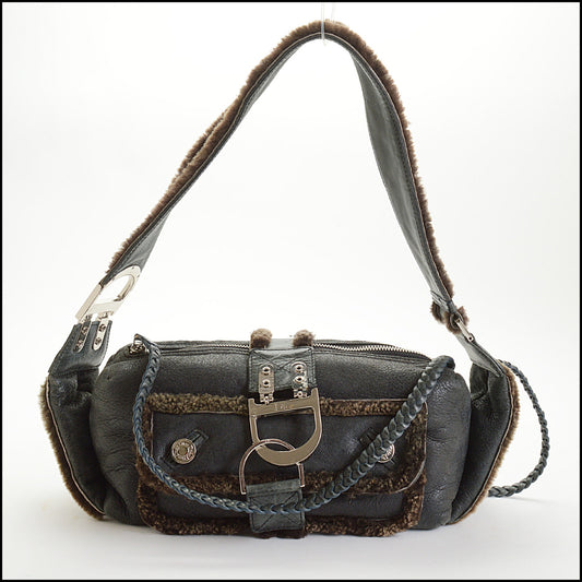 RDC14648 CHRISTIAN DIOR Shearling East West Flight Bag