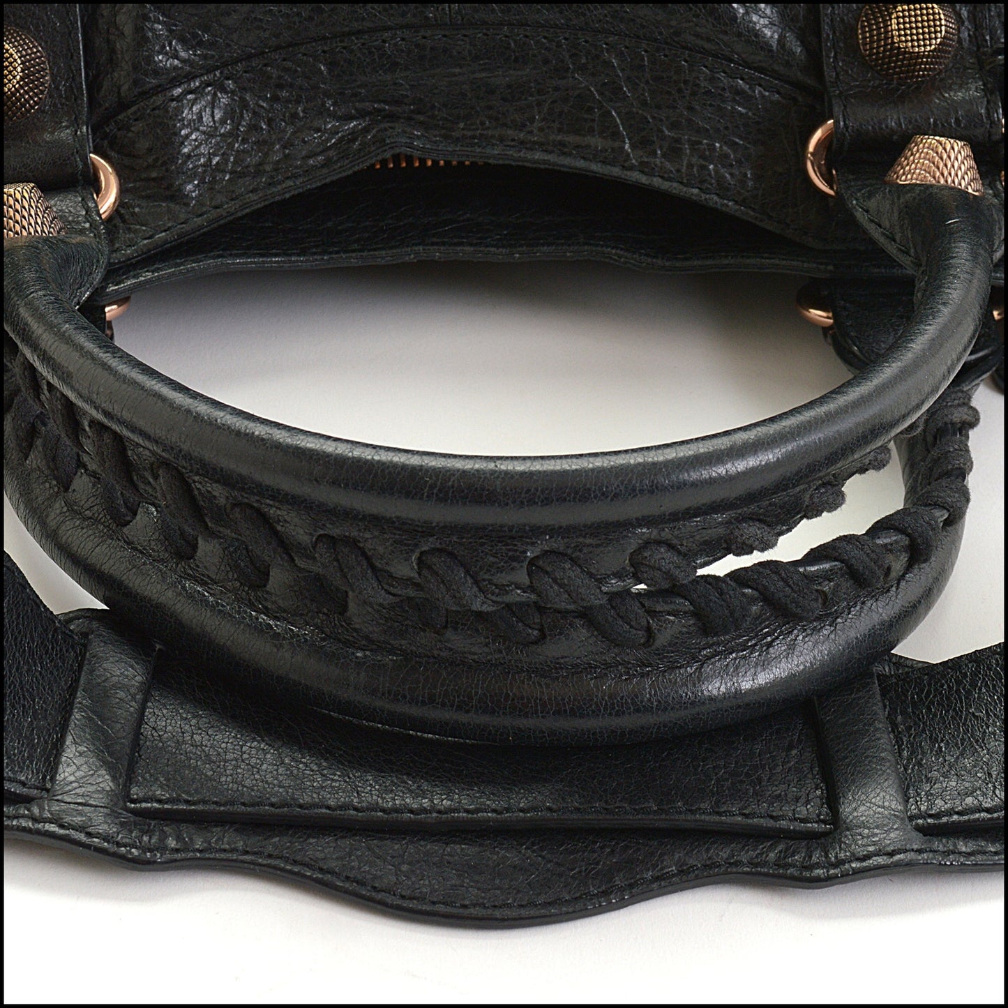RDC14508 BALENCIAGA Black 21 Giant Rose Gold Hardware Part Time Bag