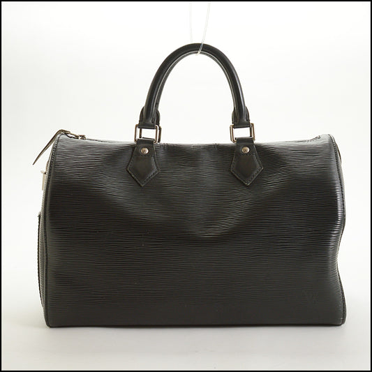 RDC15164 LOUIS VUITTON Black Epi Leather Speedy 30