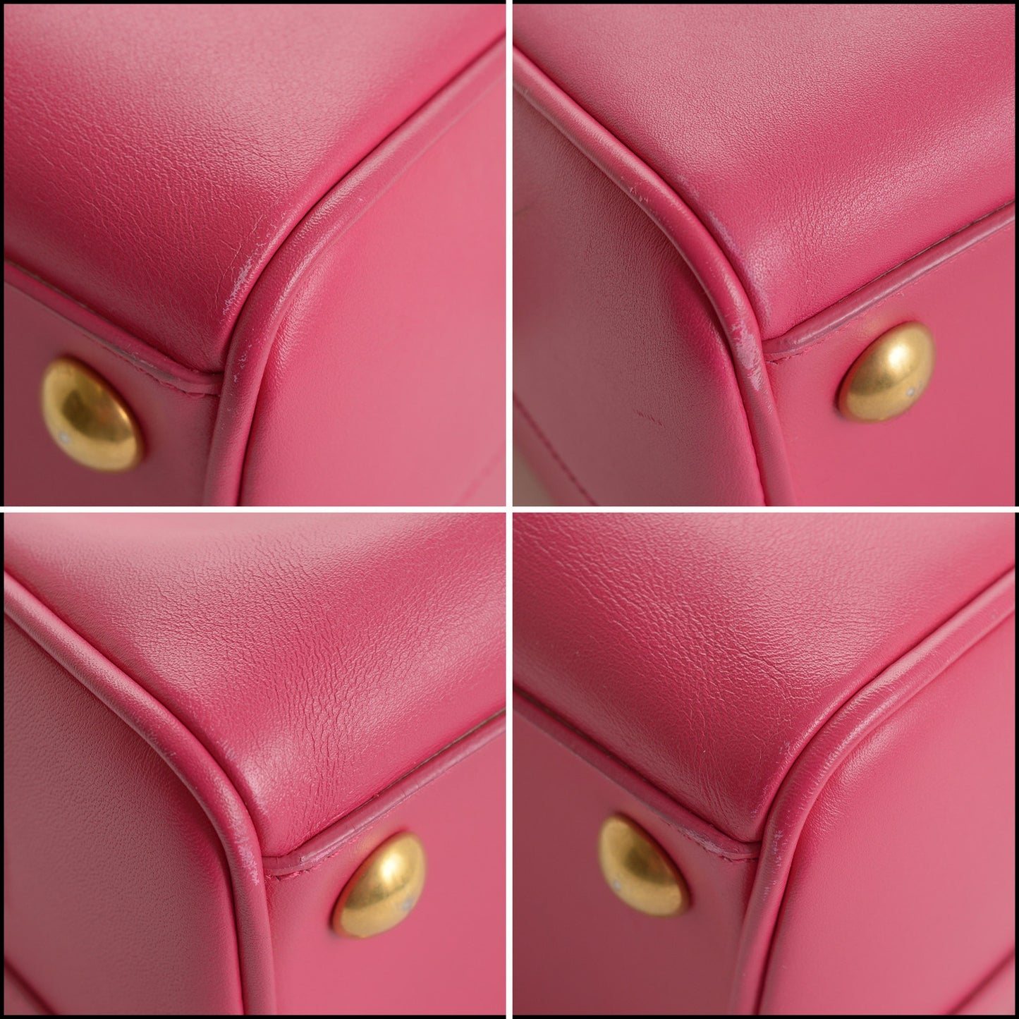 RDC15416 SAINT LAURENT Hot Pink Leather Classic Baby Duffle Bag