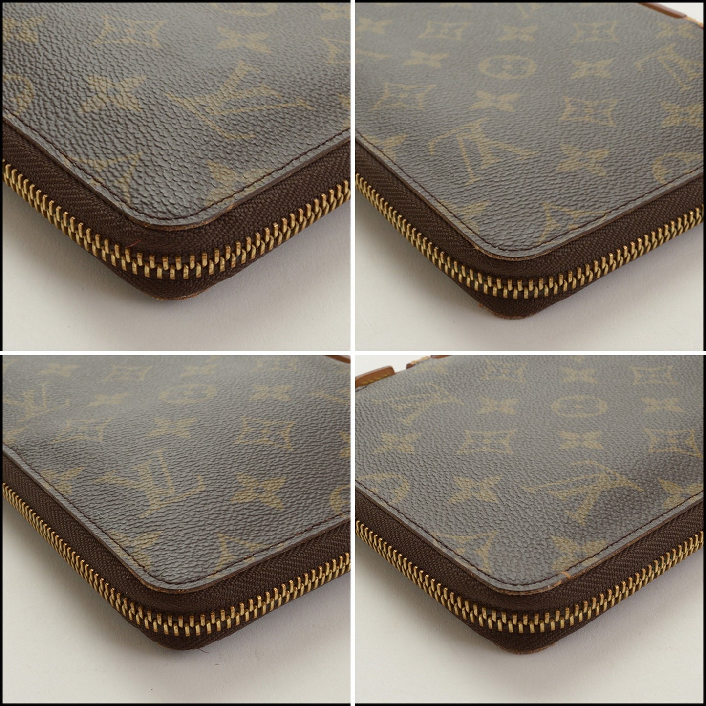 RDC15323 LOUIS VUITTON '97 Brown LV Monogram Escapade XL Zippy Wallet