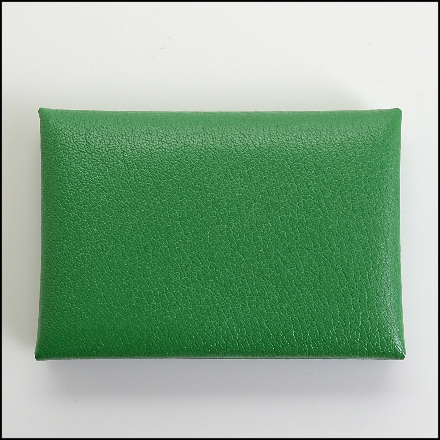 RDC14895 HERMES '22 Green Mysore Chevre Calvi Duo Compact Wallet