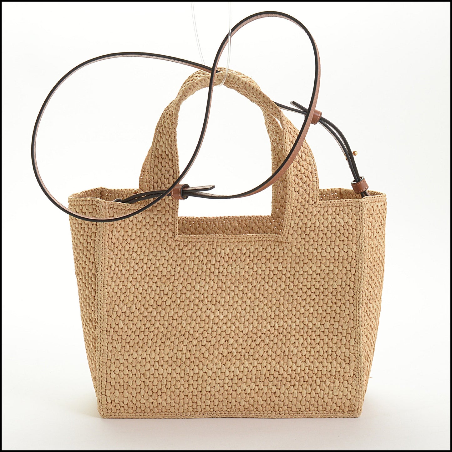 RDC14538 LOEWE Natural Woven Raffia Ibiza Small Basket Tote