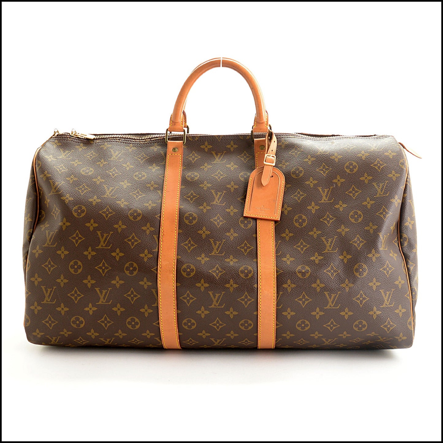 RDC15275 LOUIS VUITTON '91 Brown Monogram Canvas Keepall 55