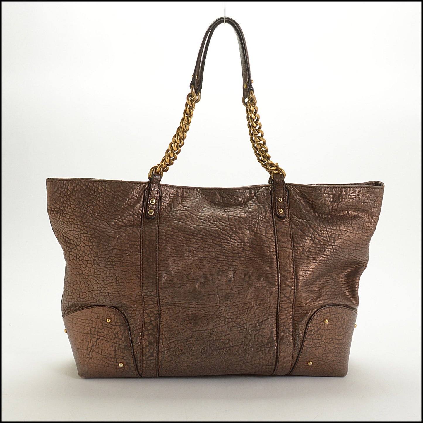 RDC15130 DOLCE & GABBANA Bronze Metallic Washed Lambskin Tote