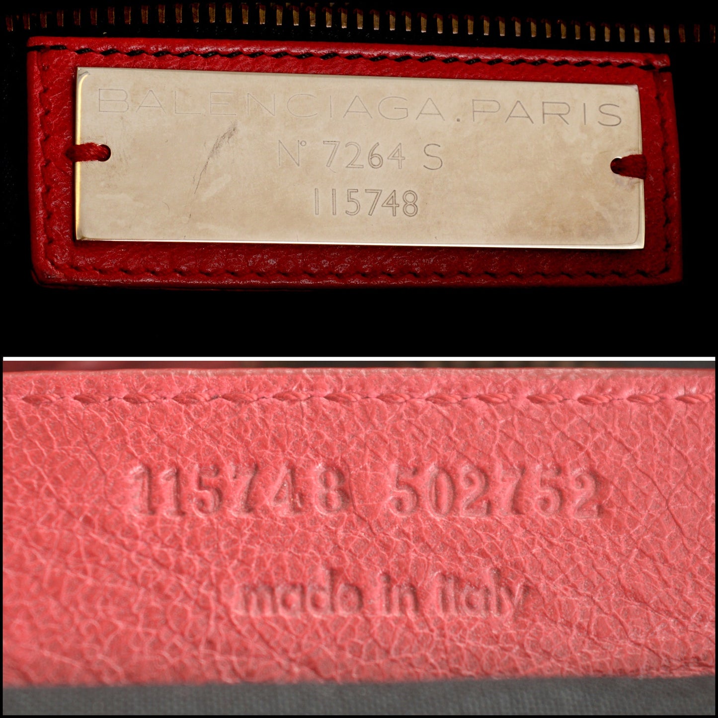 RDC15576 BALENCIAGA '08 Ruby Red Leather Le City Medium bag