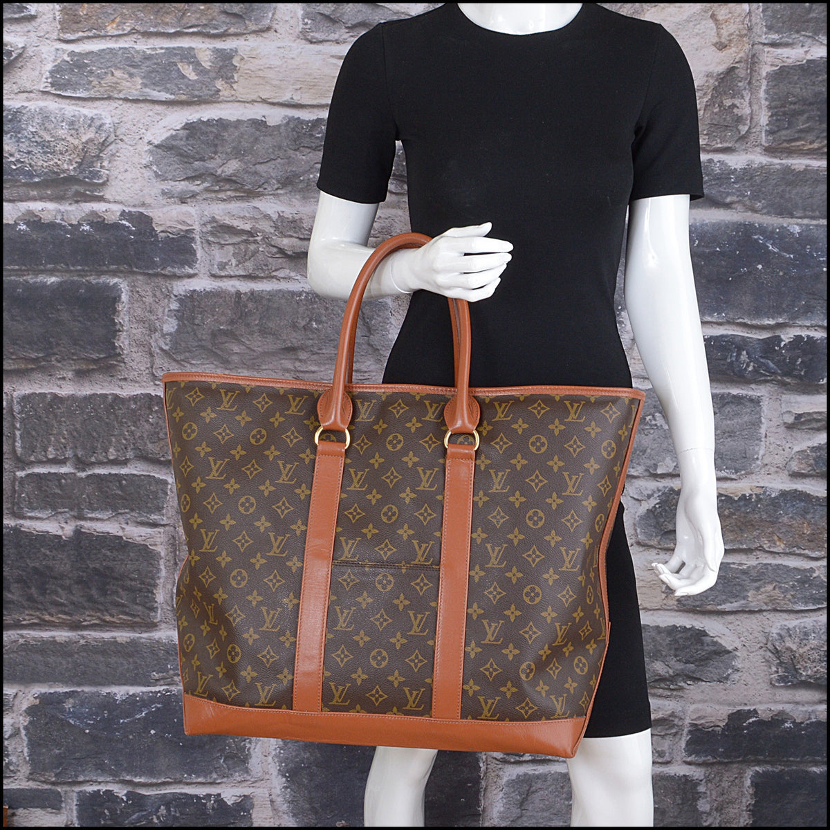 RDC15632 LOUIS VUITTON Vintage LV Monogram Sac Weekend GM Tote Bag