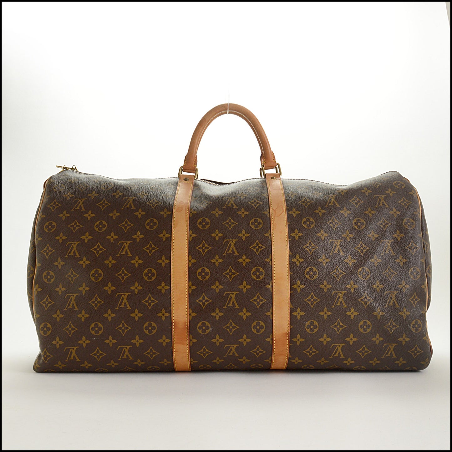 RDC15518 LOUIS VUITTON Brown LV Monogram Canvas Keepall 60 Travel Bag