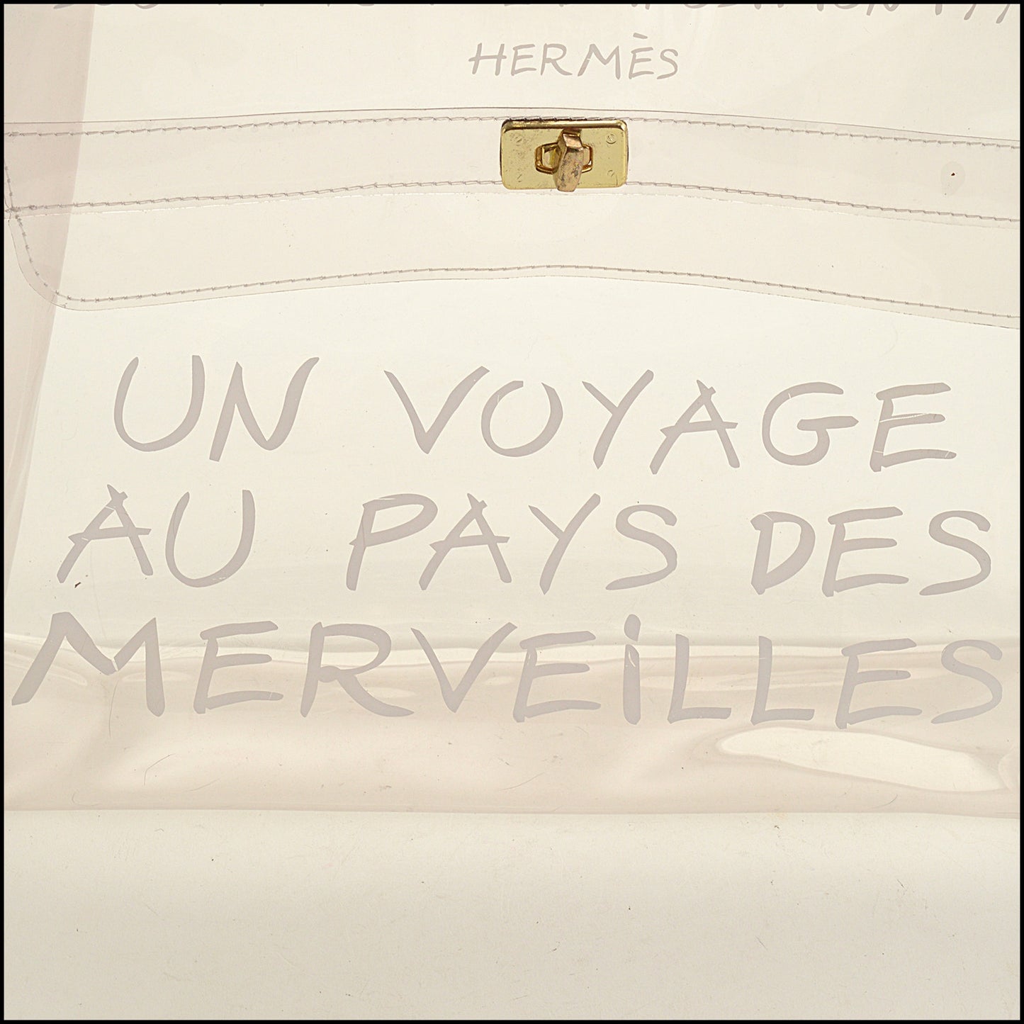 RDC15374 HERMES '97 Clear Vinyl "Souvenir de l'Exposition" Kelly Bag