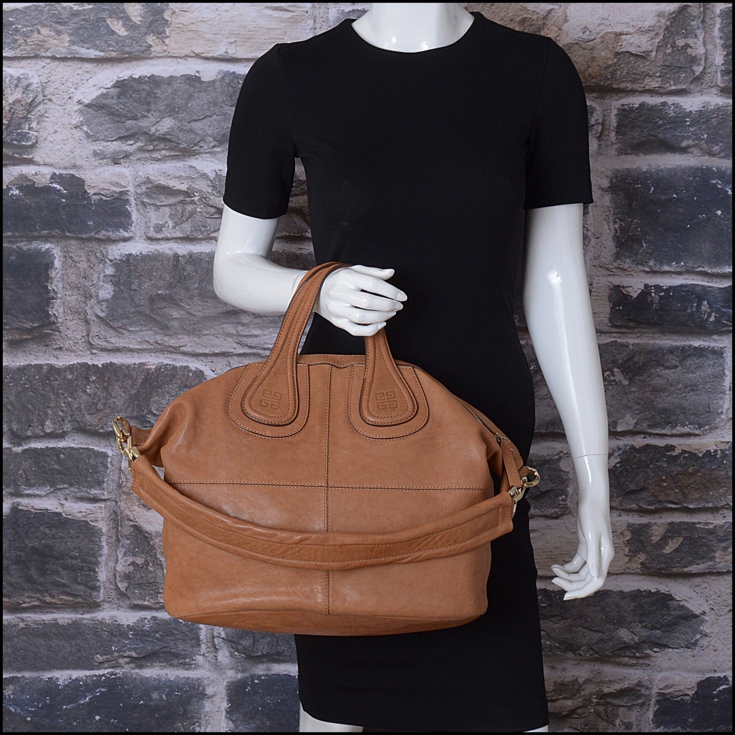RDC14661 GIVENCHY Tan Leather Nightengale Bag