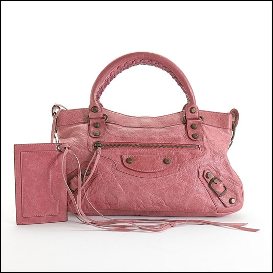 RDC14130 Authentic BALENCIAGA Vintage '04  Pink Chevre Leather Classic First Bag