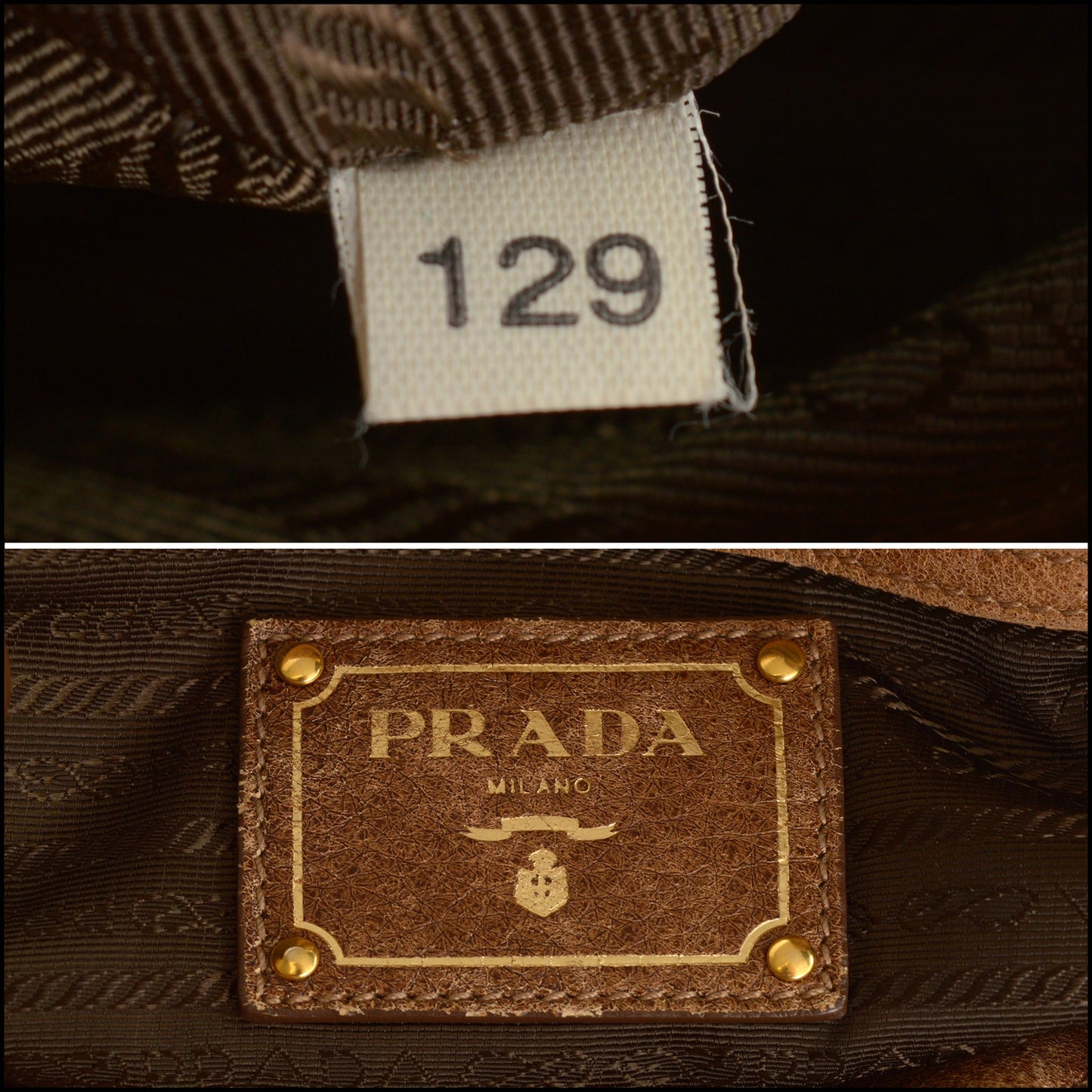 RDC15504 PRADA 2009 Brown Ombre Deerkskin Cervo Tote Bag
