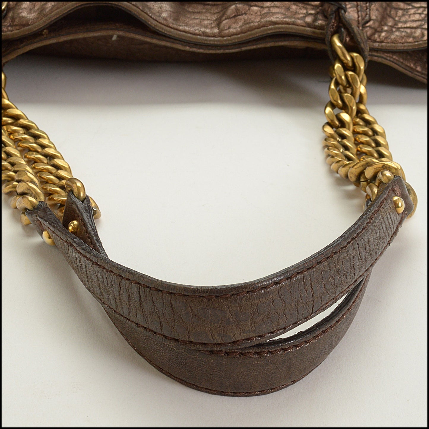 RDC15130 DOLCE & GABBANA Bronze Metallic Washed Lambskin Tote