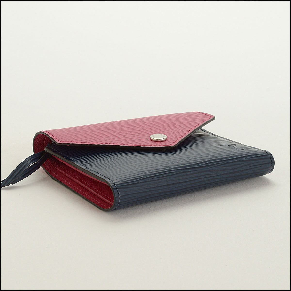 RDC15617 LOUIS VUITTON '17 Pink/Navy Epi Leather Victorine Wallet
