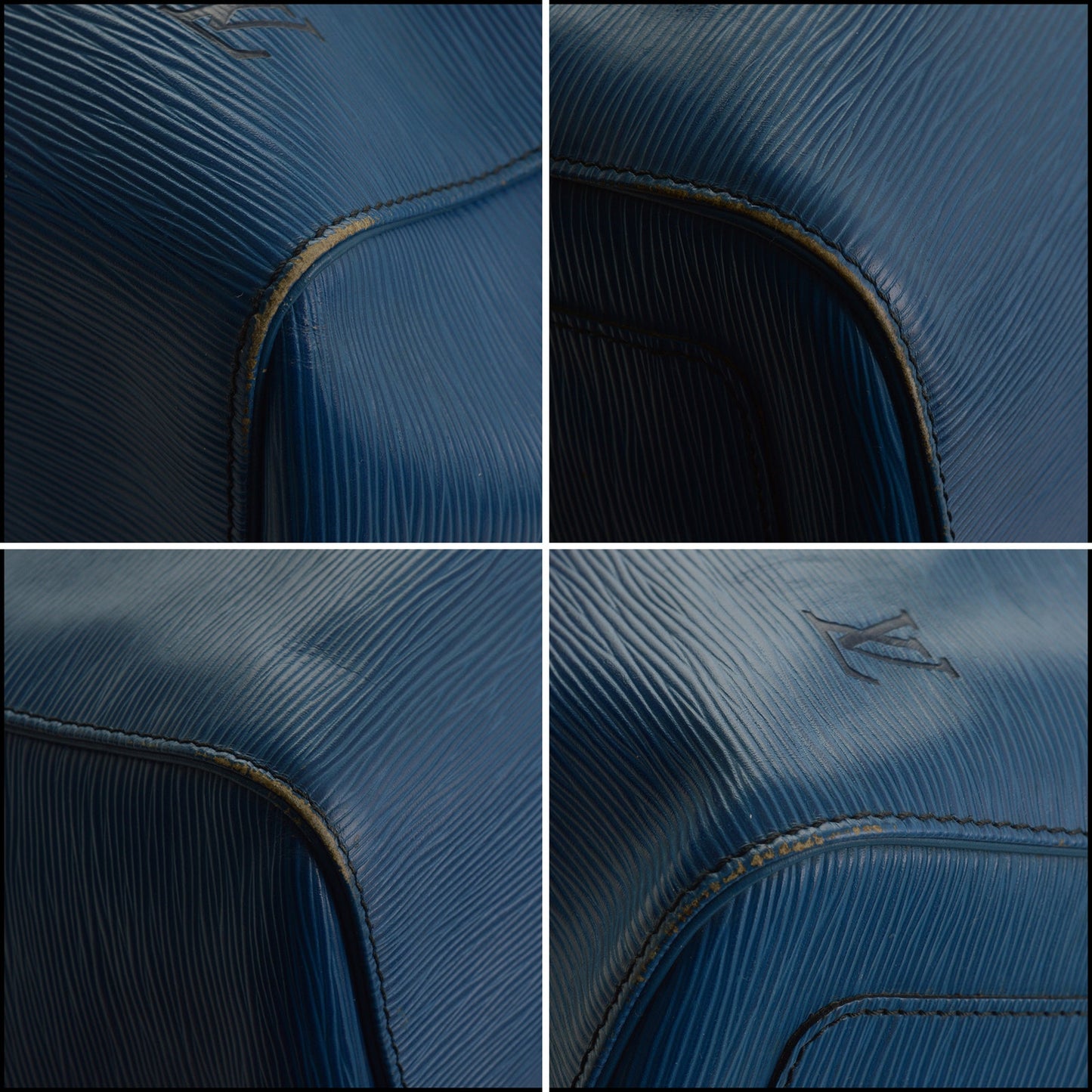 RDC15023 LOUIS VUITTON '90 Blue Epi Leather Keepall 55 Travel Bag