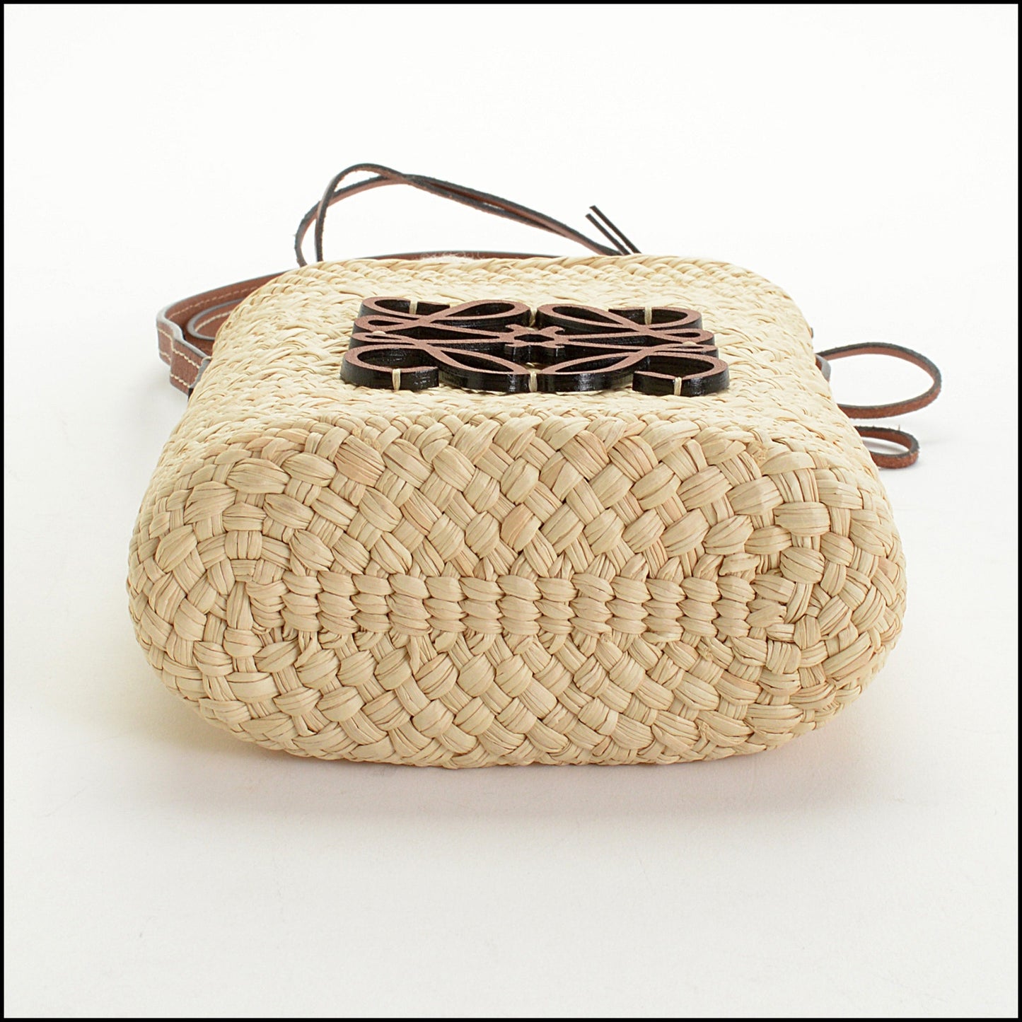 RDC14858 LOEWE Iraca Palm Natural Tan Square Pocket Bag