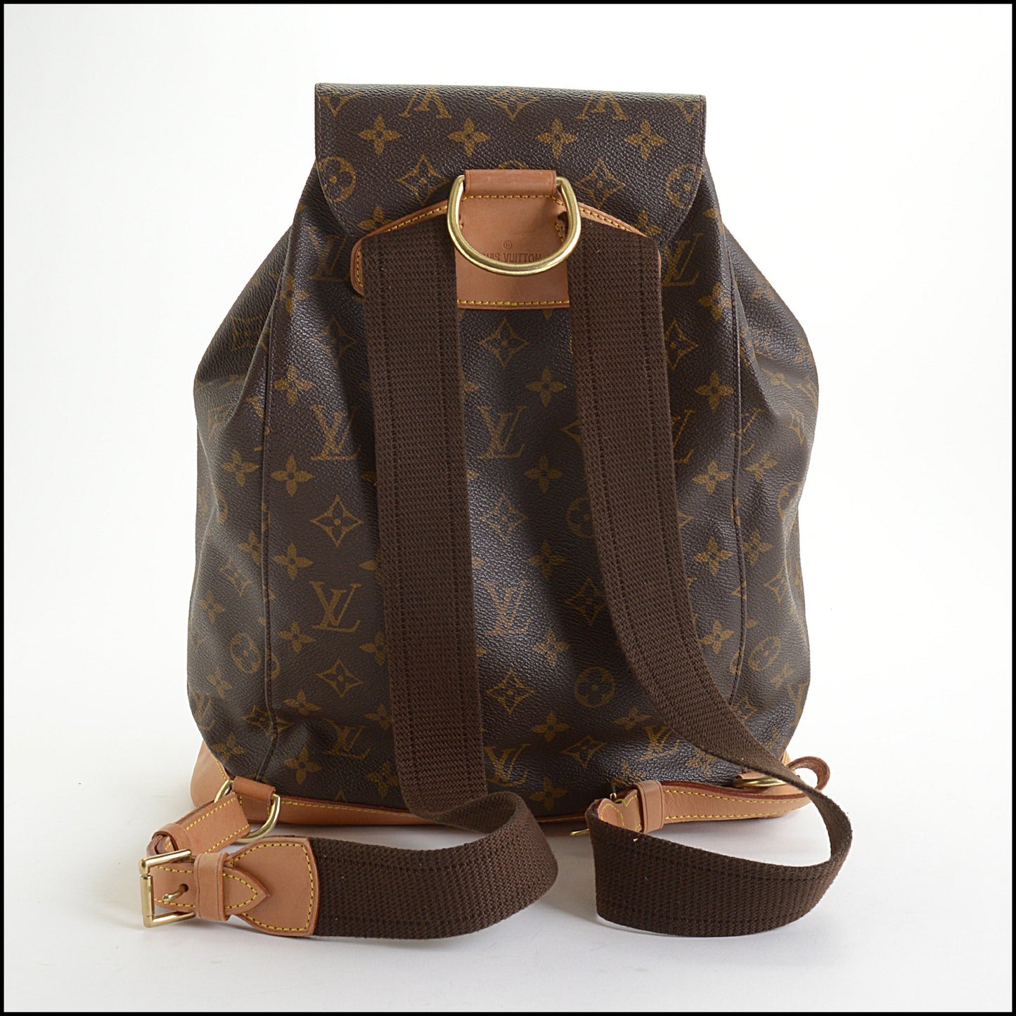 RDC14356 Authentic LOUIS VUITTON Vintage '00 Brown Canvas Montsouris GM Backpack