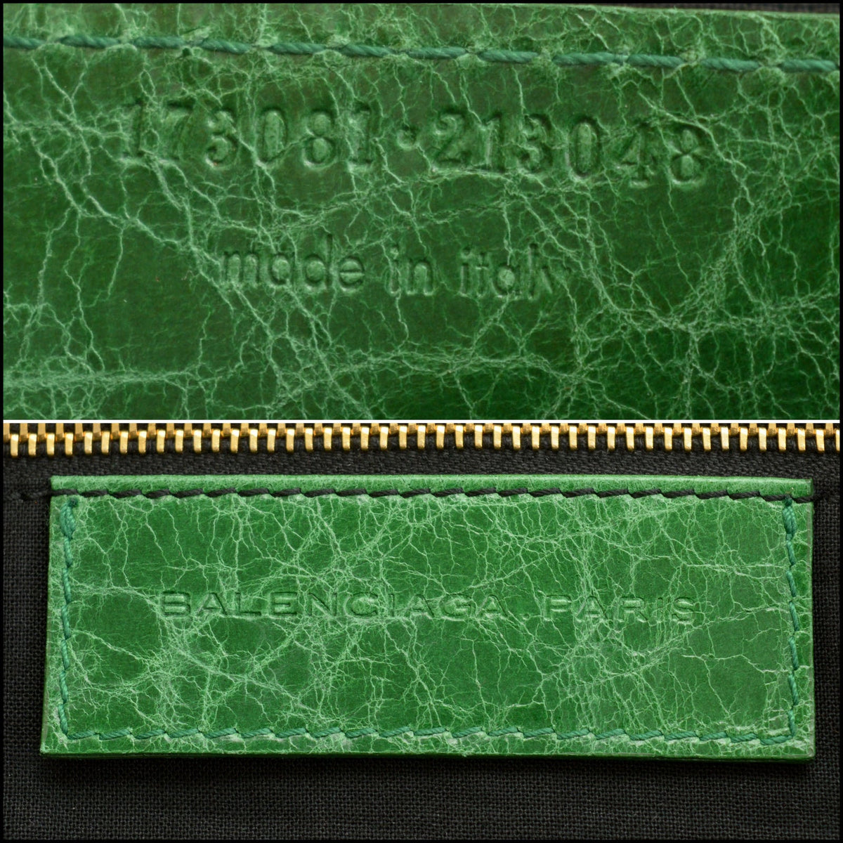 RDC15744 BALENCIAGA '07 Vert Gazon 21mm Gold Giant Hardware Day Bag
