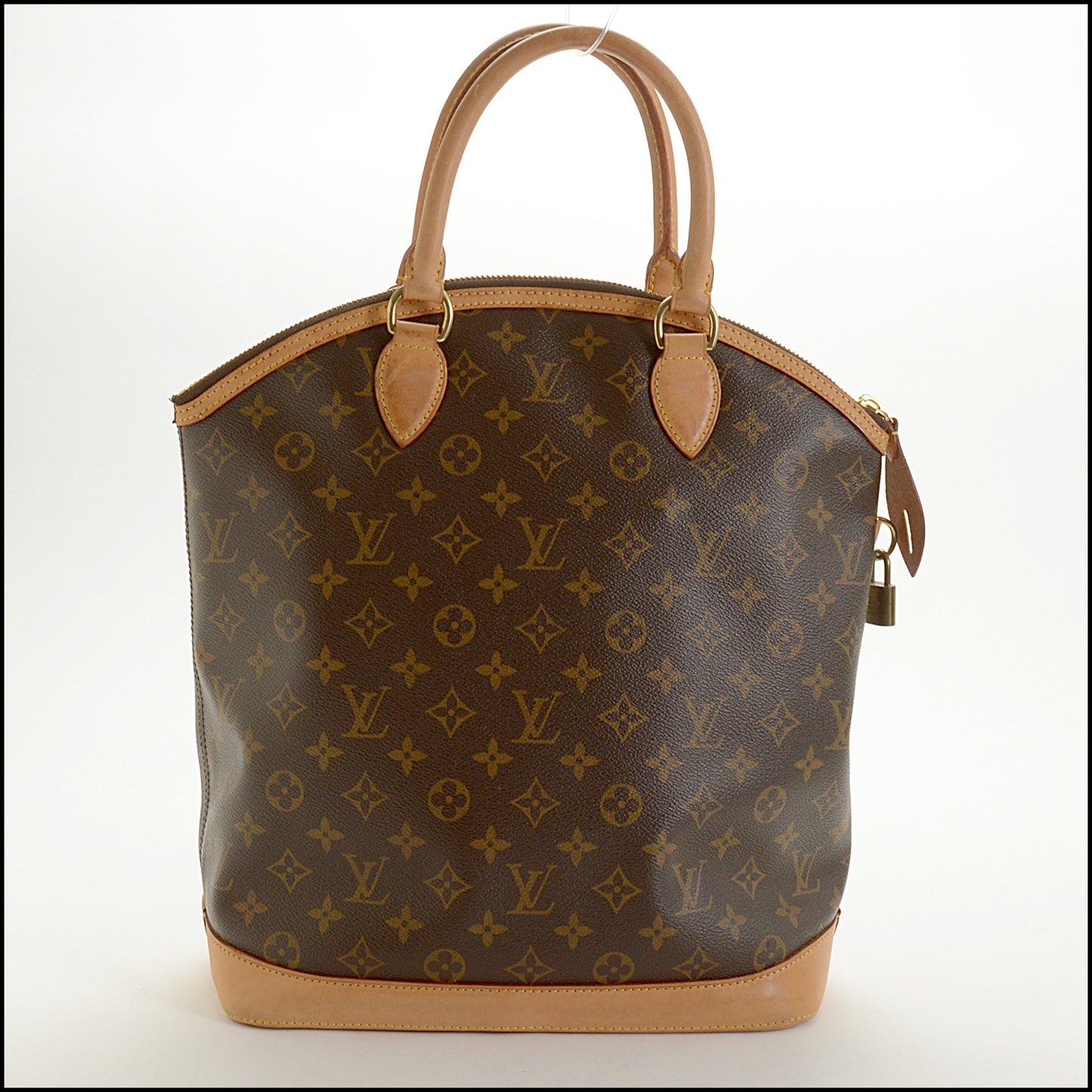 RDC15101 LOUIS VUITTON Brown LV Monogram Vertical Lockit Shoulder Bag