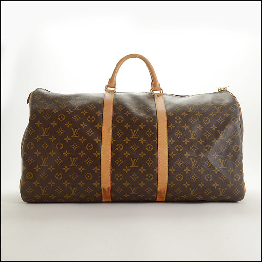 RDC15518 LOUIS VUITTON Brown LV Monogram Canvas Keepall 60 Travel Bag