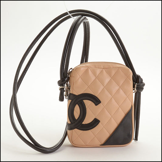 RDC15008 CHANEL '04/'05 Beige/Black Cambon Small Crossbody Bag