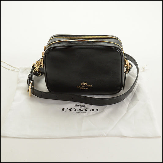 RDC15465 COACH Black Mini Carey Crossbody Bag