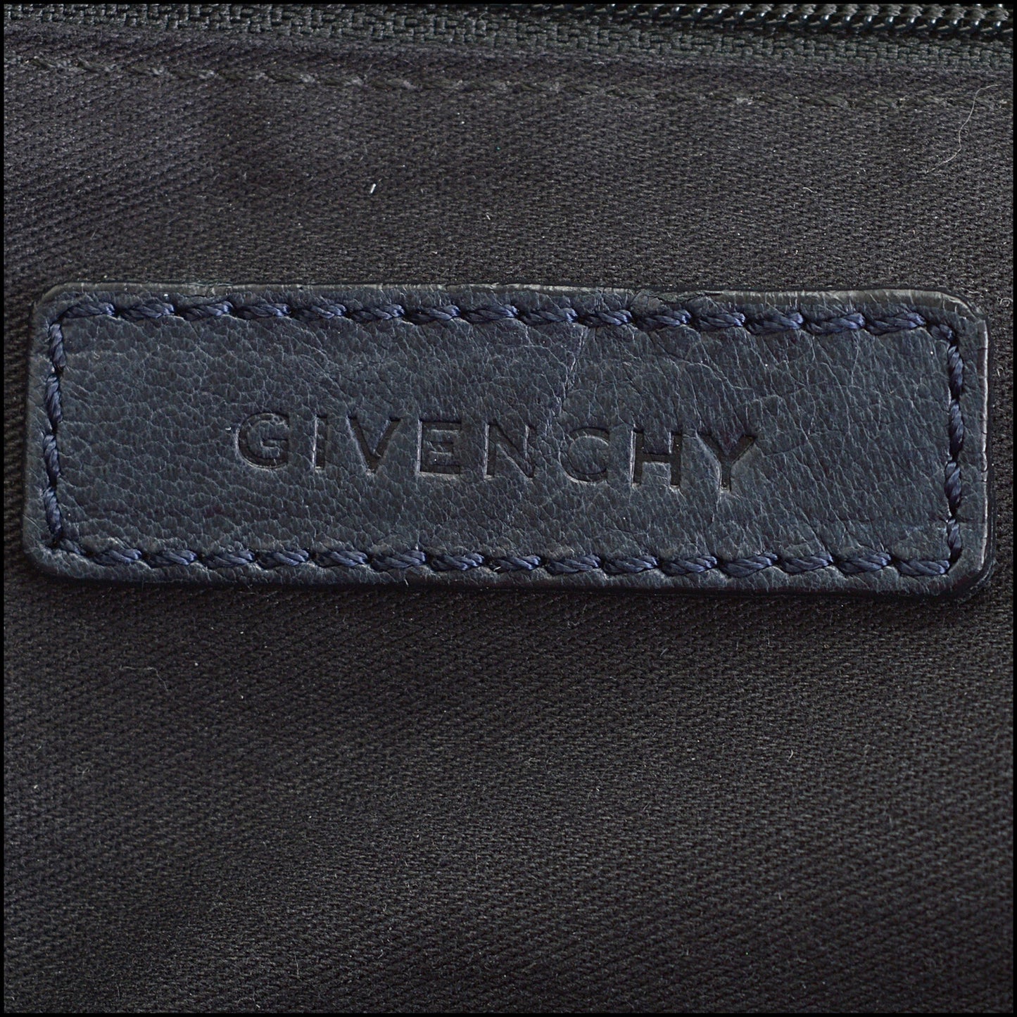 RDC14307 Authentic GIVENCHY Navy Blue Leather Medium Nightingale Bag