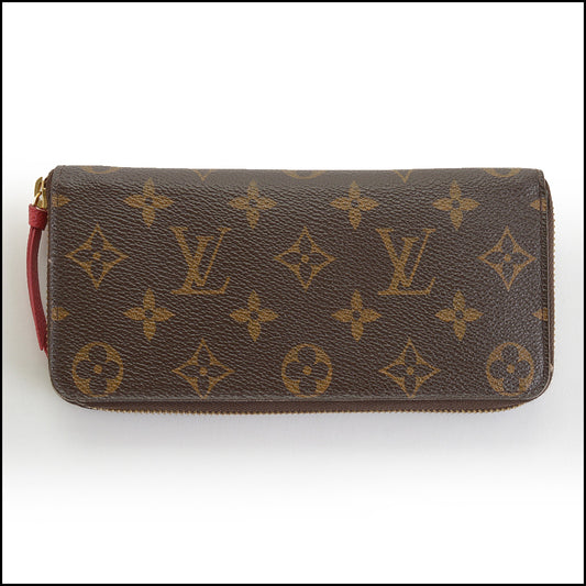 RDC14377 Authentic LOUIS VUITTON 2015 Monogram Canvas Clemence Wallet
