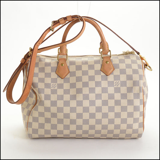 RDC14754 LOUIS VUITTON '18 Damier Azur Canvas Speedy Bandouliere 30 Bag